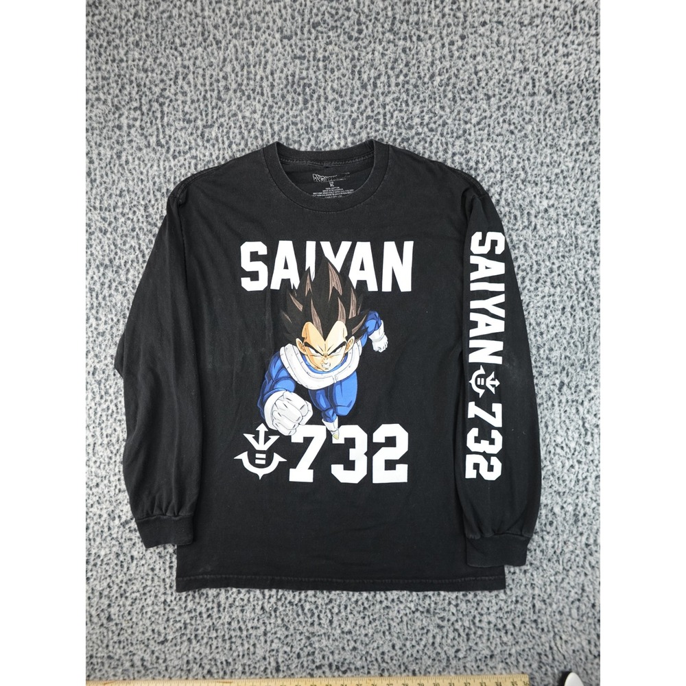 Dragon‎ Ball Z Long Sleeve T-Shirt Mens XL Black Good Vegeta Saiyan 732 Graphic